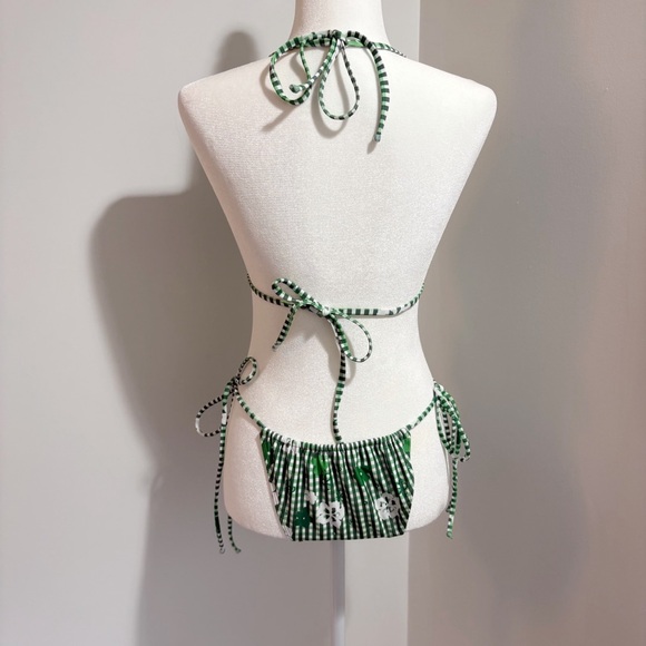 Amelie Teje x Loleia Swim String Bikini Femme in Vert Small Top Medium Bottom - Picture 4 of 16